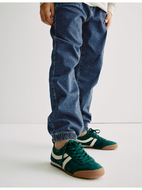 Marks & Spencer Спортно-деним панталони с висок дял памук (6-16 години) Marks & Spencer морскосиня