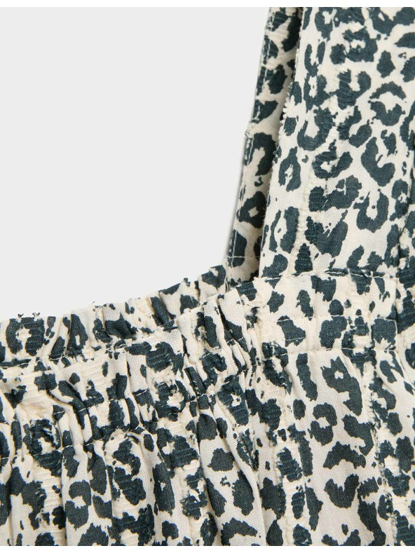 Marks & Spencer Рокля от чист памук с леопардов принт (6-16 години) Marks & Spencer кафява