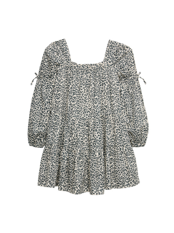 Marks & Spencer Рокля от чист памук с леопардов принт (6-16 години) Marks & Spencer кафява