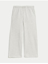Marks & Spencer Спортни панталони с широки крачоли и висок дял памук (2-16 години) Marks & Spencer сиви