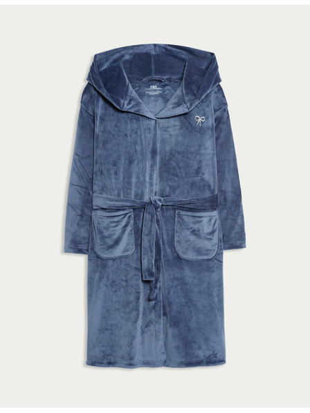 Marks & Spencer Кадифен халат с качулка (6-16 години) Marks & Spencer многоцветна