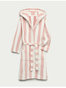 Marks & Spencer Раиран халат с качулка, от чиста памучна материя (9 месеца – 10 години) Marks & Spencer розова
