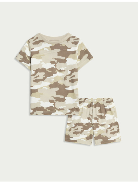 Marks & Spencer Камуфлажна пижама от чиста памучна материя (1–16 години) Marks & Spencer бежова