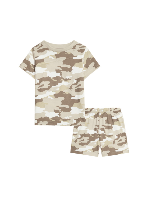 Marks & Spencer Камуфлажна пижама от чиста памучна материя (1–16 години) Marks & Spencer бежова