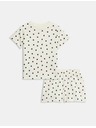 Marks & Spencer Пунктирана пижама от чист памук (1–16 години) Marks & Spencer кремав