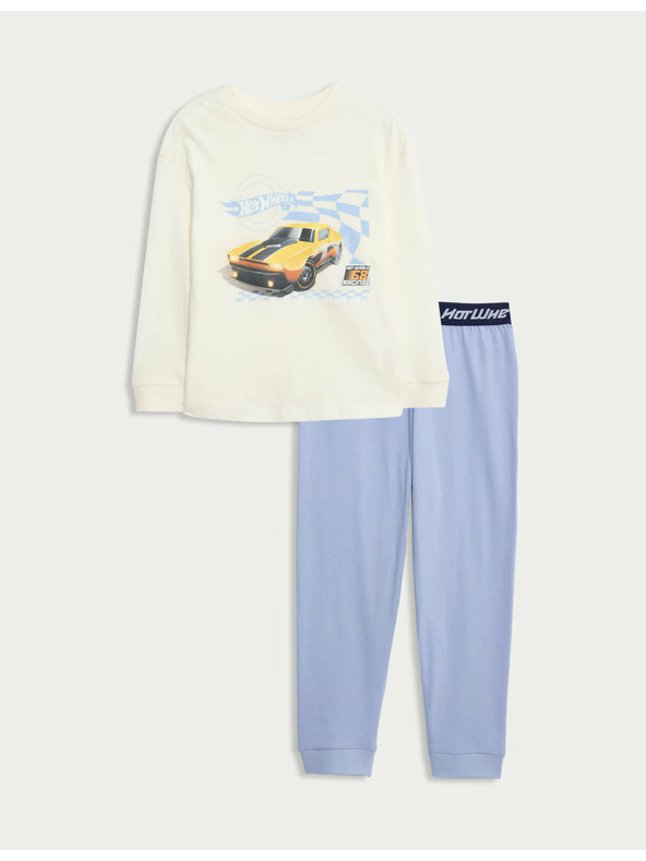 Marks & Spencer Комплект пижами от чист памук с мотив Hot Wheels™ (2–8 години) Marks & Spencer син