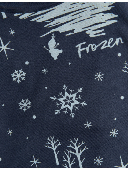 Marks & Spencer Пижама с мотив Disney Frozen™, от чист памук (2–8 години) Marks & Spencer морскосин