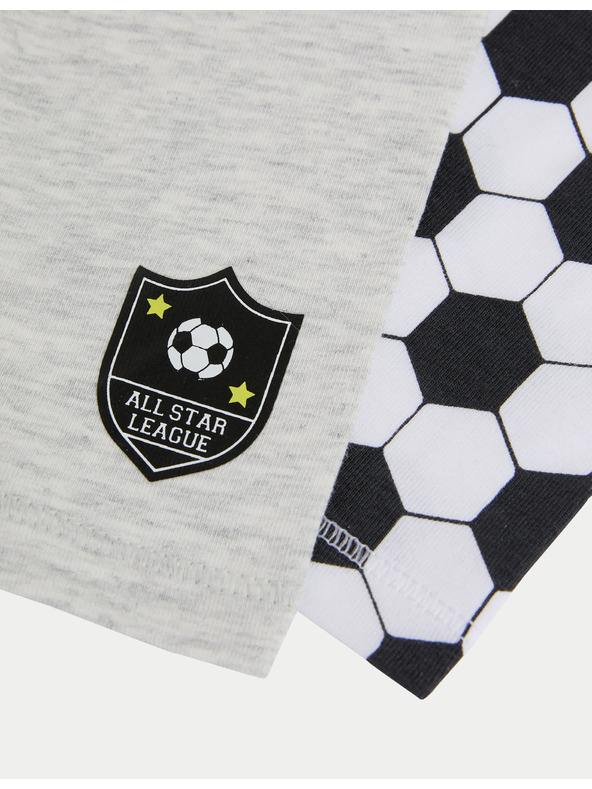 Marks & Spencer Боксерки с футболен принт и висок дял памук (5–16 години), 5 бр. Marks & Spencer многоцветна