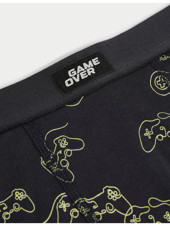 Marks & Spencer Памучни боксерки със стреч и игрови принт, 5 бр. в опаковка (5–16 години) Marks & Spencer многоцветна