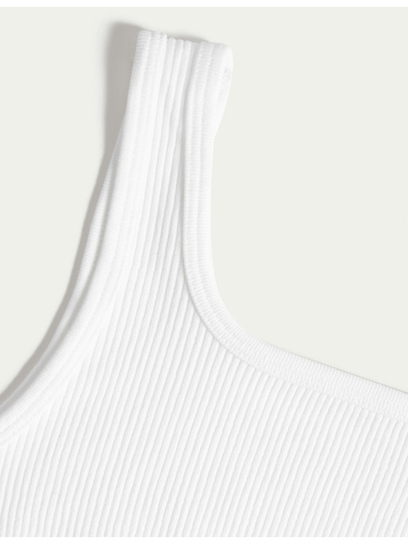 Marks & Spencer Безшевни скъсени топове с ръб и кръгло деколте (6–16 години), 2 бр. Marks & Spencer бяла