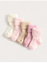 Marks & Spencer Ребрести детски чорапи с висок дял памук (0–2 години), 5 чифта в опаковка Marks & Spencer многоцветна