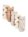 Marks & Spencer Опаковка 5 чифта детски чорапи Spencer Bear с висок дял памук (0–3 години) Marks & Spencer многоцветен