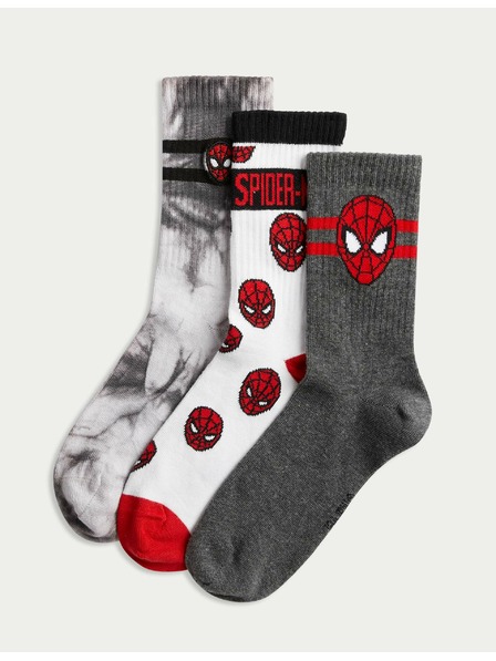 Marks & Spencer Чорапи с мотив Spider-Man™, 3 чифта (6 малки – 7 големи) Marks & Spencer многоцветен