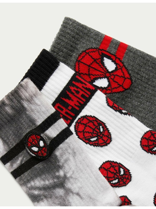 Marks & Spencer Чорапи с мотив Spider-Man™, 3 чифта (6 малки – 7 големи) Marks & Spencer многоцветен