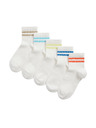 Marks & Spencer Памучни игрални чорапи, 5 чифта Marks & Spencer бял