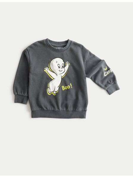 Marks & Spencer Суитшърт с високо съдържание на памук и мотив Casper (2–8 години) Marks & Spencer сива