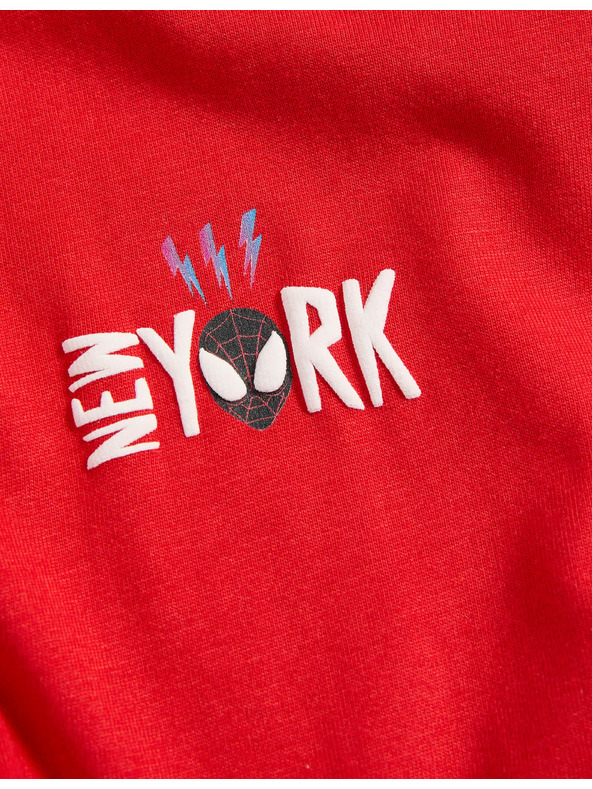 Marks & Spencer Тениска от чист памук с принт Spider-Man™ (2–8 години) Marks & Spencer червено