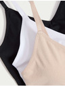 Marks & Spencer Безшевни бралети без банели, 3 броя Marks & Spencer черен