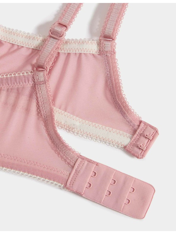 Marks & Spencer Дантелен сутиен Jasmine, пълна чашка, без банели (A–E) Marks & Spencer розов