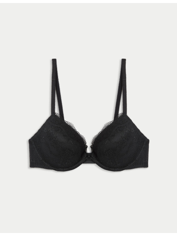 Marks & Spencer Деколте сутиен с банели и дантела, размер A–E Marks & Spencer черен