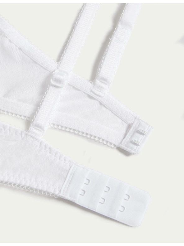 Marks & Spencer Деколте сутиен с банели и дантела, размер A–E Marks & Spencer бял