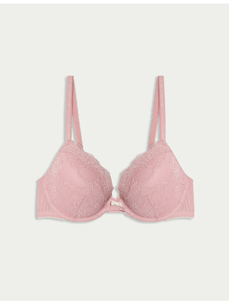Marks & Spencer Деколте сутиен с банели и дантела, размер A–E Marks & Spencer розов