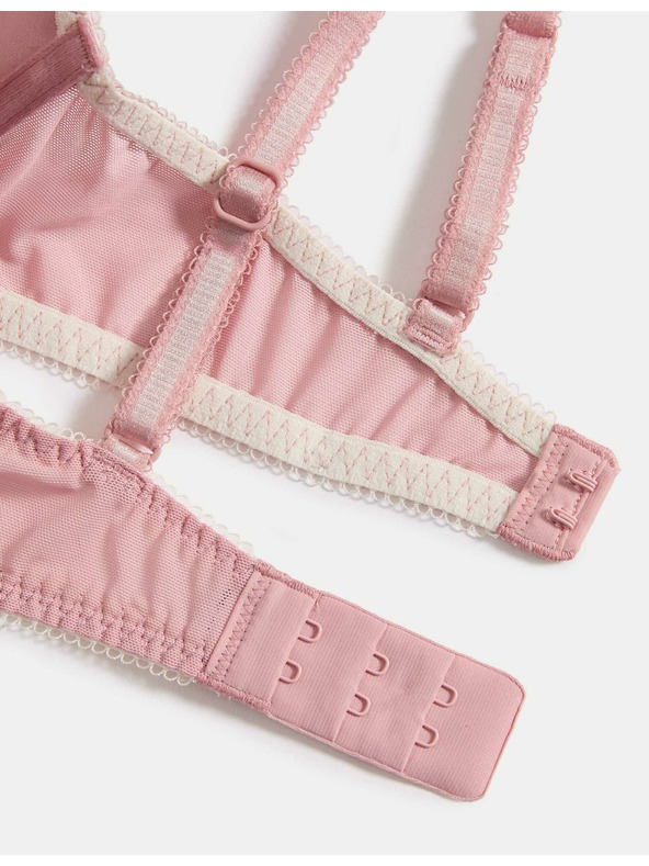 Marks & Spencer Деколте сутиен с банели и дантела, размер A–E Marks & Spencer розов