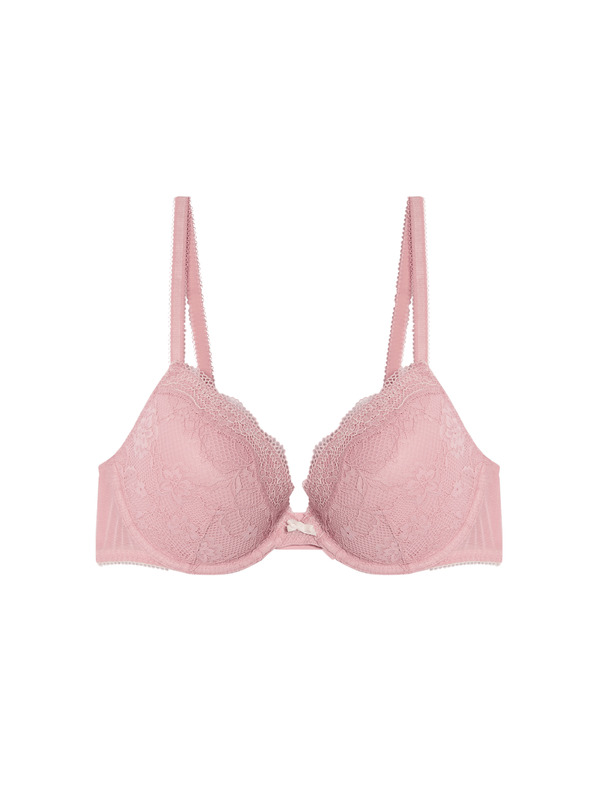 Marks & Spencer Деколте сутиен с банели и дантела, размер A–E Marks & Spencer розов
