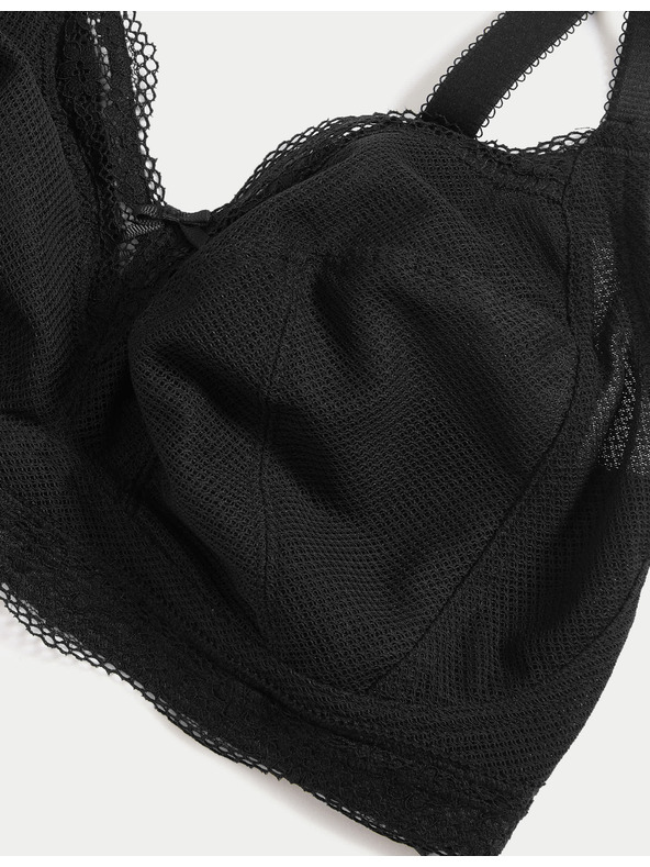 Marks & Spencer Сутиен Jasmine без банели с дантелени ръбове, размер F+ Marks & Spencer черен