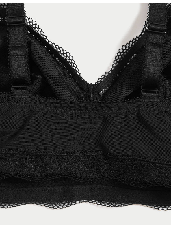 Marks & Spencer Сутиен Jasmine без банели с дантелени ръбове, размер F+ Marks & Spencer черен