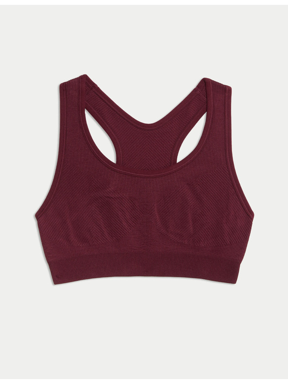 Marks & Spencer Средно подсилен двустранен безшевен спортен сутиен Marks & Spencer червен