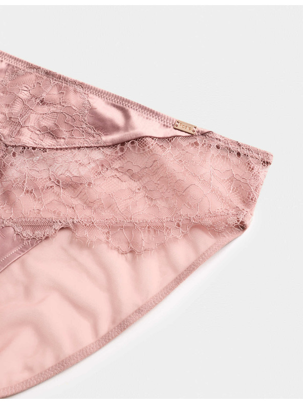 Marks & Spencer Дантелени чорапи с висока талия и мотив на крайречни цветя Marks & Spencer кафяв