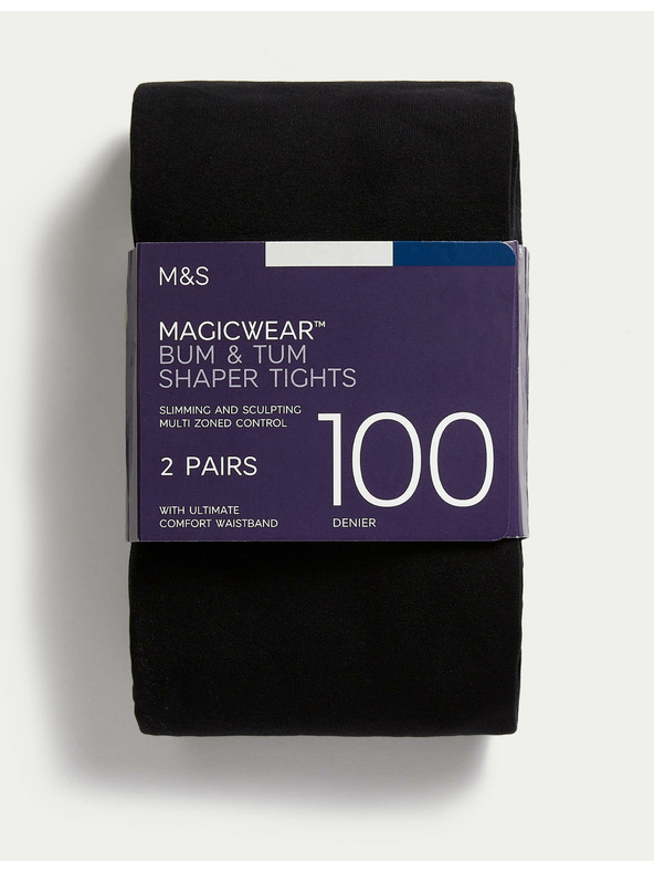 Marks & Spencer Непрозрачни чорапи Magicwear™, 100 DEN, комплект 2 бр. Marks & Spencer черен