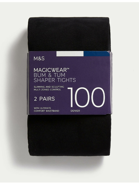 Marks & Spencer Непрозрачни чорапи Magicwear™, 100 DEN, комплект 2 бр. Marks & Spencer черен