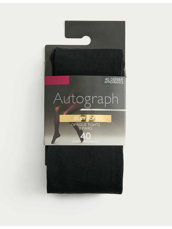 Marks & Spencer Непрозрачни чорапи, 40 DEN, комплект 2 бр. Marks & Spencer черен