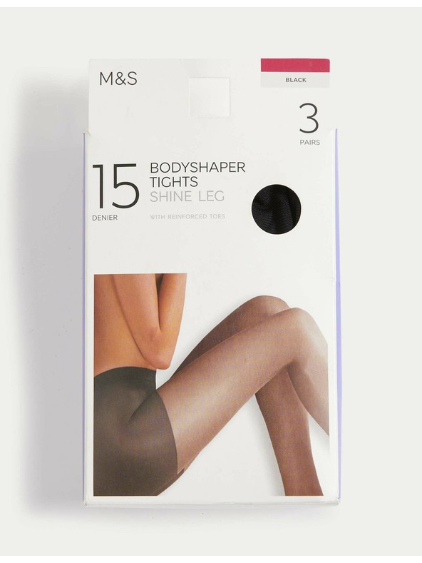 Marks & Spencer Опаковка от 3 чифта оформящи чорапи, 15 DEN Marks & Spencer черна