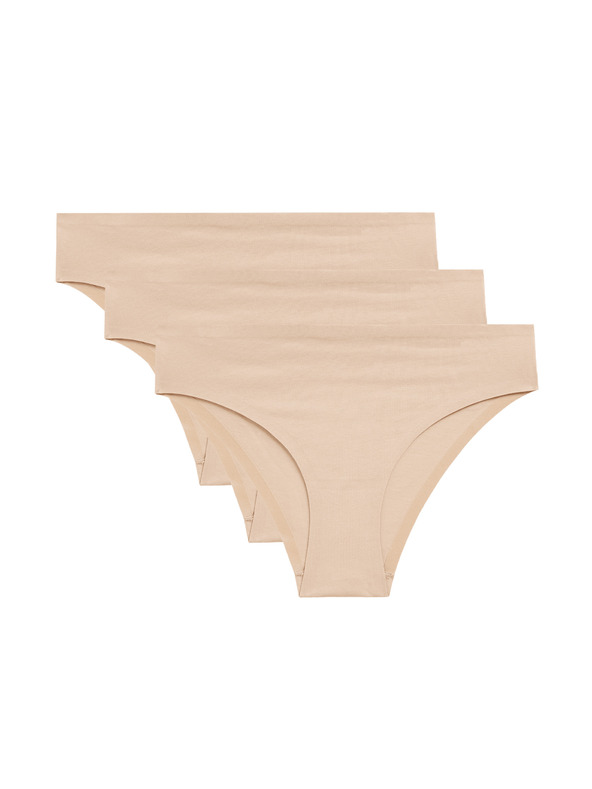 Marks & Spencer Бразилски бикини с технология Cool Comfort™ без видими ръбове, 3 бр. Marks & Spencer бежова
