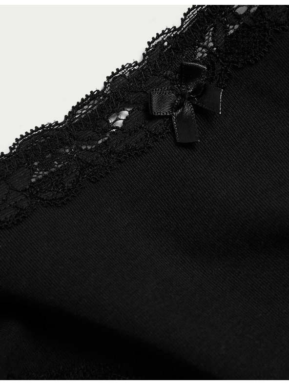 Marks & Spencer Бразилски бикини с висок дял памук, 3 бр. Marks & Spencer черна