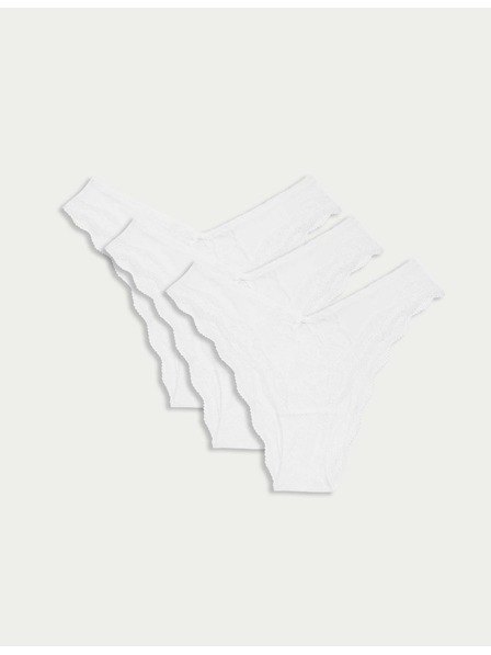 Marks & Spencer 3 бр. дантелени бикини Jasmine Miami Marks & Spencer бяла