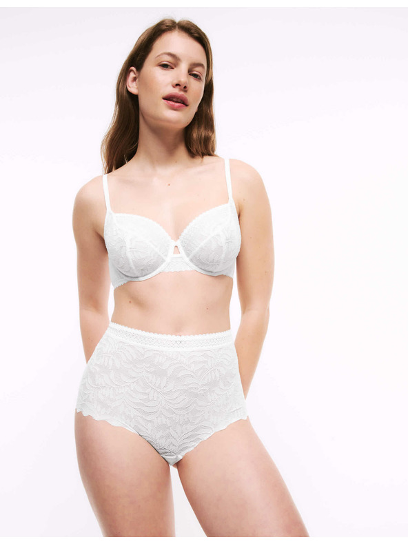 Marks & Spencer Дантелени бикини с технология Flexifit™, 3 бр. Marks & Spencer бяла