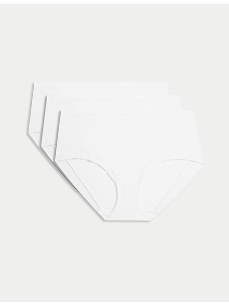 Marks & Spencer Шорти с висока талия и технология Flexifit™, комплект 3 бр. Marks & Spencer бял