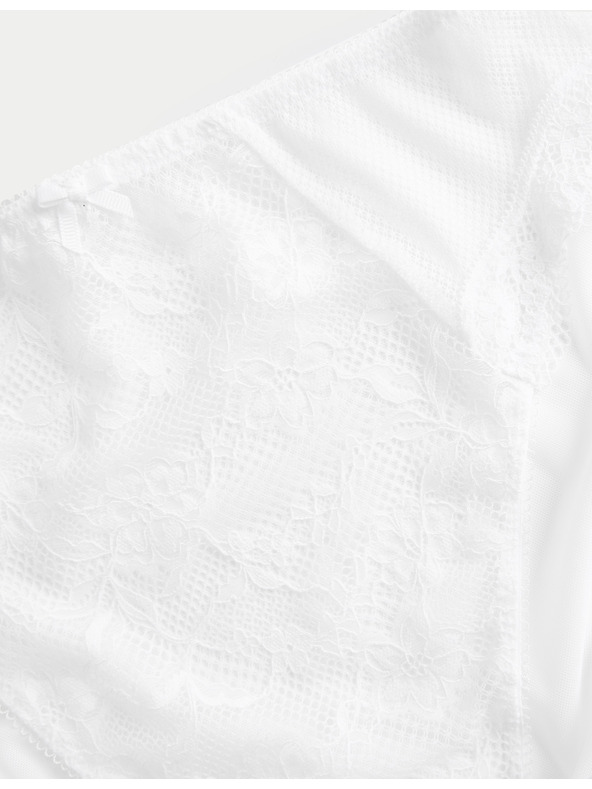 Marks & Spencer Високи дантелени бикини с висока талия Jasmine, комплект 3 бр. Marks & Spencer бял