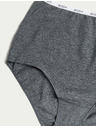 Marks & Spencer Бикини с висока талия с висок дял памук, 4 бр. Marks & Spencer сив