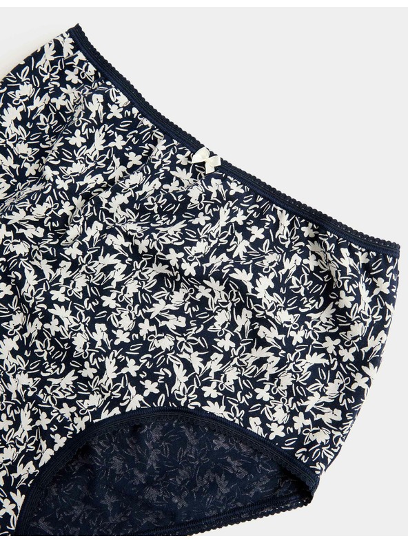 Marks & Spencer Бикини с висока талия и щампа от памук Lycra™, 5 бр. Marks & Spencer сив