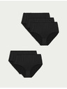 Marks & Spencer Боксерки бикини с висока талия от микрофибър, без видими ръбове, 5 бр. Marks & Spencer черен