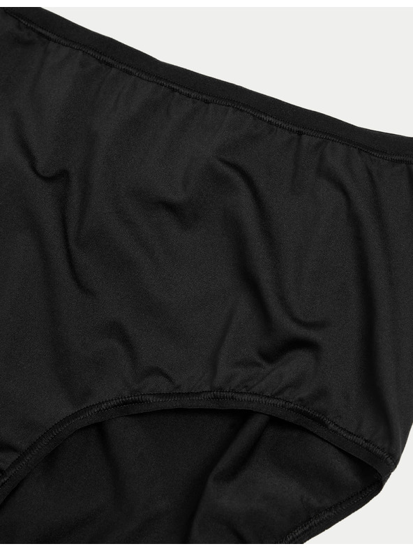 Marks & Spencer Боксерки бикини с висока талия от микрофибър, без видими ръбове, 5 бр. Marks & Spencer черен