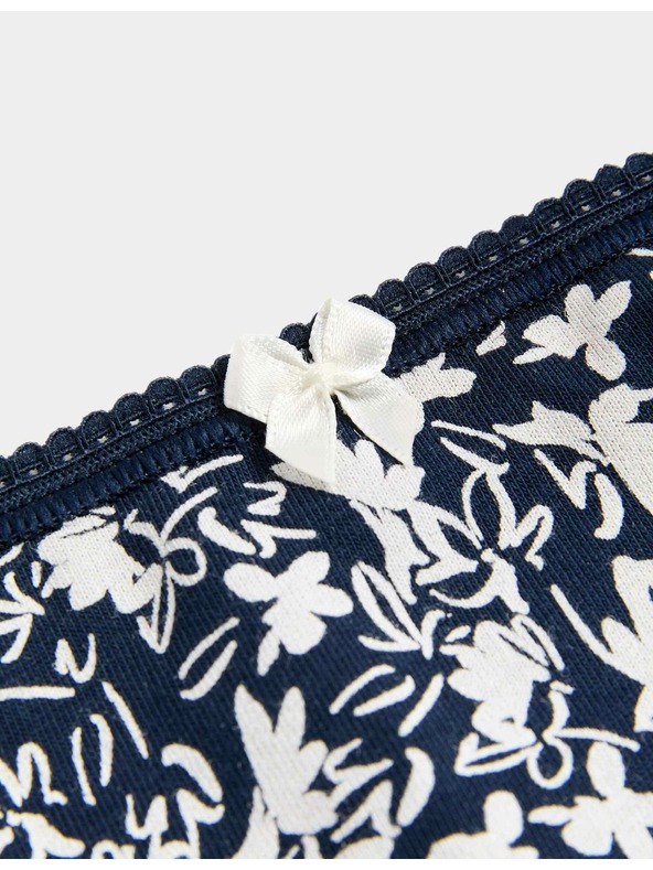 Marks & Spencer Боксерки бикини с ниска талия и щампа от памук Lycra™, 5 бр. Marks & Spencer сив