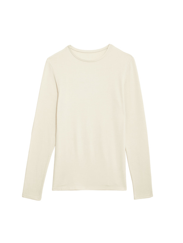 Marks & Spencer Термо потник с яка, с технология Heatgen™, средна топлина Marks & Spencer сметанов