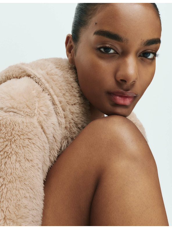 Marks & Spencer Халат с качулка Marks & Spencer кремав