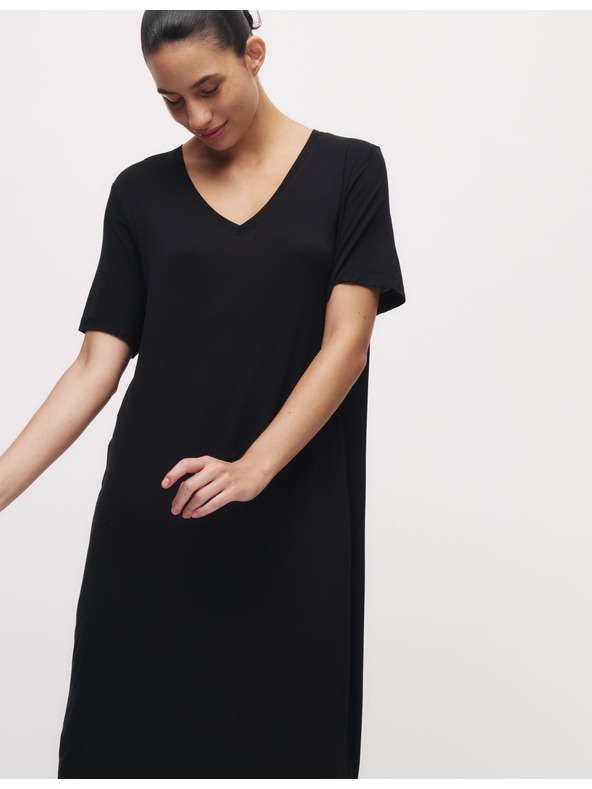 Marks & Spencer Нощница с дантелена вложка Marks & Spencer черна